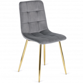 Стул MEBEL ELITE YORK Серый/Золотой, фото