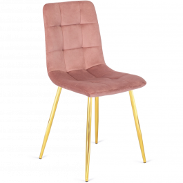 Стул MEBEL ELITE YORK Розовый/Золотой, фото
