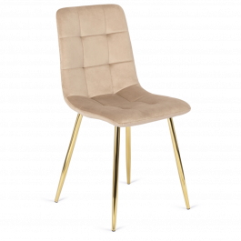 Стілець MEBEL ELITE YORK Бежевий / Золотий, фото