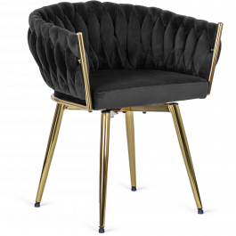 Кресло MEBEL ELITE RUBI Черный/Золотой, фото