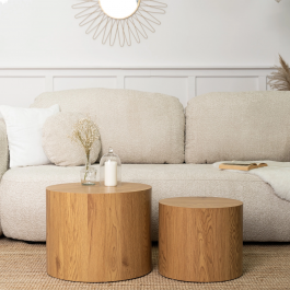 Комплект журнальних столиків MEBEL ELITE LEILA Дуб, фото