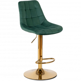 Барный стул MEBEL ELITE ARCOS Зеленый/Золотой, фото