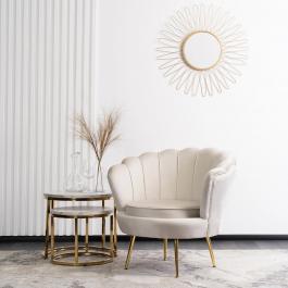 Крісло MEBEL ELITE ANGEL Velvet крем, фото