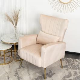 Крісло MEBEL ELITE DIANA Velvet бежевий, фото