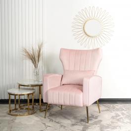 Кресло MEBEL ELITE DIANA Velvet розовый, фото