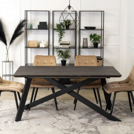 Стіл MEBEL ELITE HAMILTON 160-200 Чорний, фото