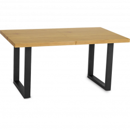 Стіл MEBEL ELITE EDWIN 160-260 Дуб Золотий / Чорний, фото