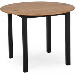 Стіл MEBEL ELITE TEO 100 Дуб Золотий / Чорний, фото