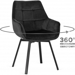 Крісло MEBEL ELITE LUNA Чорний, фото