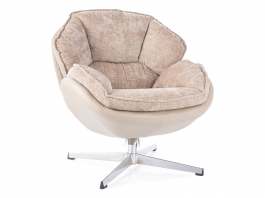 Крісло SIGNAL BETTY Рожевий RÓŻ ANTYCZNY TAP.236/ Беж Екошкіра TAP.237, фото