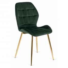 Стілець MEBEL ELITE LUCKY Velvet Зелений / золотий, фото