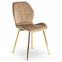 Стул MEBEL ELITE IRYS Бежевый / Золотой, фото