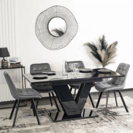 Стіл CLARK ELITE 120-160 см Чорний, фото