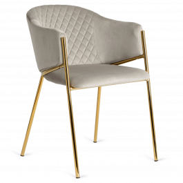 Стілець MEBEL ELITE INNES Velvet Сірий / Золотий, фото