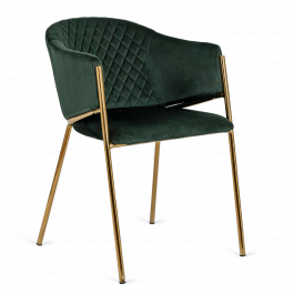 Стул MEBEL ELITE INNES Velvet Зеленый / Золотой, фото