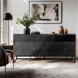 Комод ELITE COMO Чорний, фото