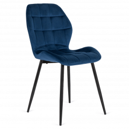 Стул MEBEL ELITE LUCKY Velvet Синий/черный, фото