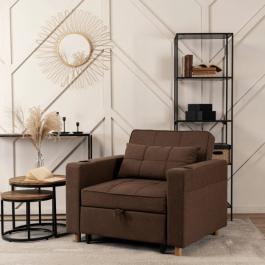 Крісло розкладне ELITE SOLOR коричневий, фото