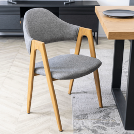 Кресло MEBEL ELITE RUIZ Серый / Дуб, фото