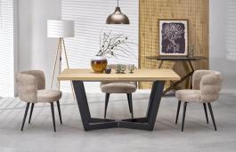 Стол раскладной HALMAR MASSIVE 2 дуб/черный, фото