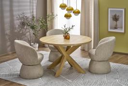 Стол круглый HALMAR MORUS 105см дерево, фото