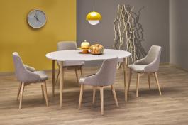 Круглий розкладний стіл Halmar PIVOT Кашемір / Дерево, фото