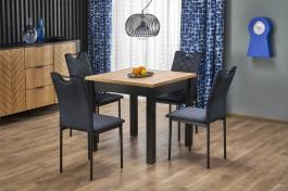 Розкладний стіл Halmar QUBIK Дуб Артізан / Чорний, фото