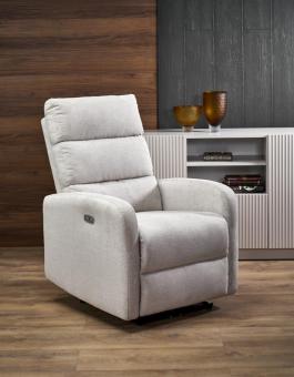 Крісло реклайнер Halmar CARINIO бежевий, фото