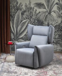 Крісло реклайнер HALMAR GELATO сірий, фото