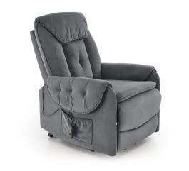 Кресло реклайнер HALMAR HORTON серый, фото