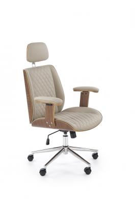 Офисное кресло HALMAR TIMBER Орех / Бежевый, фото
