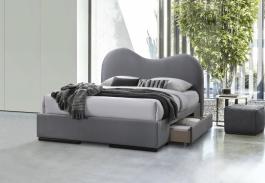 Ліжко HALMAR AMBER 160 Сірий, фото