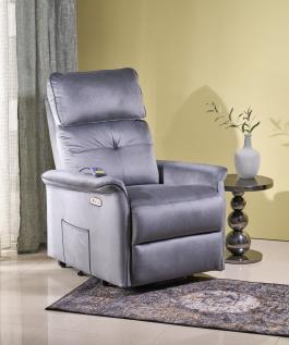 Кресло реклайнер Halmar SEMIR 2 серый, фото