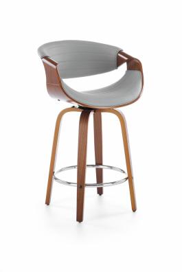 Напівбарний стілець HALMAR H-123 Сірий / Горіх, фото