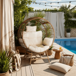 Крісло садове ELITE TAMPA Бежевий, фото