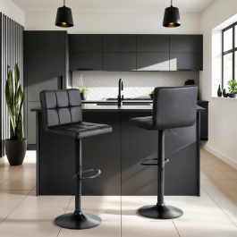 Барный стул MEBEL ELITE NERO Черный Экокожа, фото