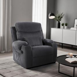 Крісло реклайнер Mebel Elite TORRES сірий, фото