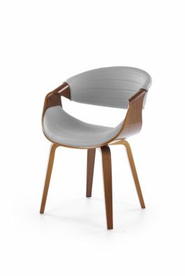 Крісло HALMAR K-544 Сірий / Горіх, фото