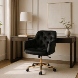 Офисное кресло MEBEL ELITE KONOR Черный/Золотой, фото