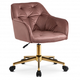 Офисное кресло MEBEL ELITE KONOR Розовый / Золотой, фото