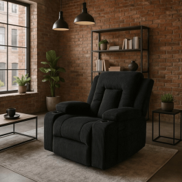 Крісло реклайнер MEBEL ELITE BOX Sztruksowy Чорний, фото