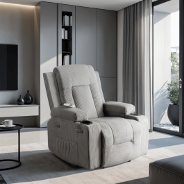 Крісло реклайнер MEBEL ELITE BOX Sztruksowy Сірий, фото