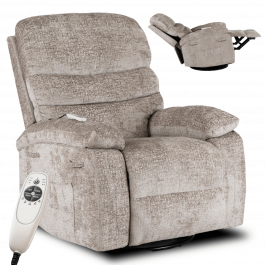 Крісло реклайнер MEBEL ELITE BRUCE Бежевий Тканина, фото