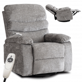 Крісло реклайнер MEBEL ELITE BRUCE Сірий Тканина, фото