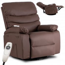 Крісло реклайнер MEBEL ELITE BRUCE Коричневий Екошкіра, фото