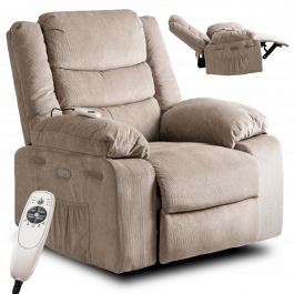 Крісло реклайнер MEBEL ELITE JASPER Бежевий Тканина, фото