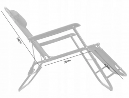 GARDEN LINE Садовий стілець розкладний Чорний *7838, фото