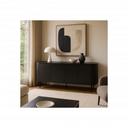 Комод MEBEL ELITE BECK 200 Чорний, фото