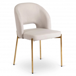 Крісло MEBEL ELITE BROS Крем / Золотий, фото
