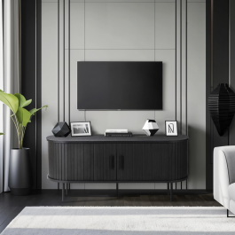 Тумба під телевізор ELITE TRISH Чорний, фото